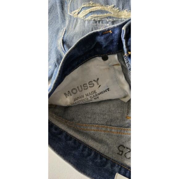 Moussy Vintage Lancaster Skinny Jeans Women's 25 Medium Wash Distressed $360 - Picture 12 of 15
